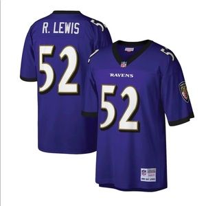 Men's Mitchell & Ness Ray Lewis Purple Baltimore Ravens Legacy Replica Jersey